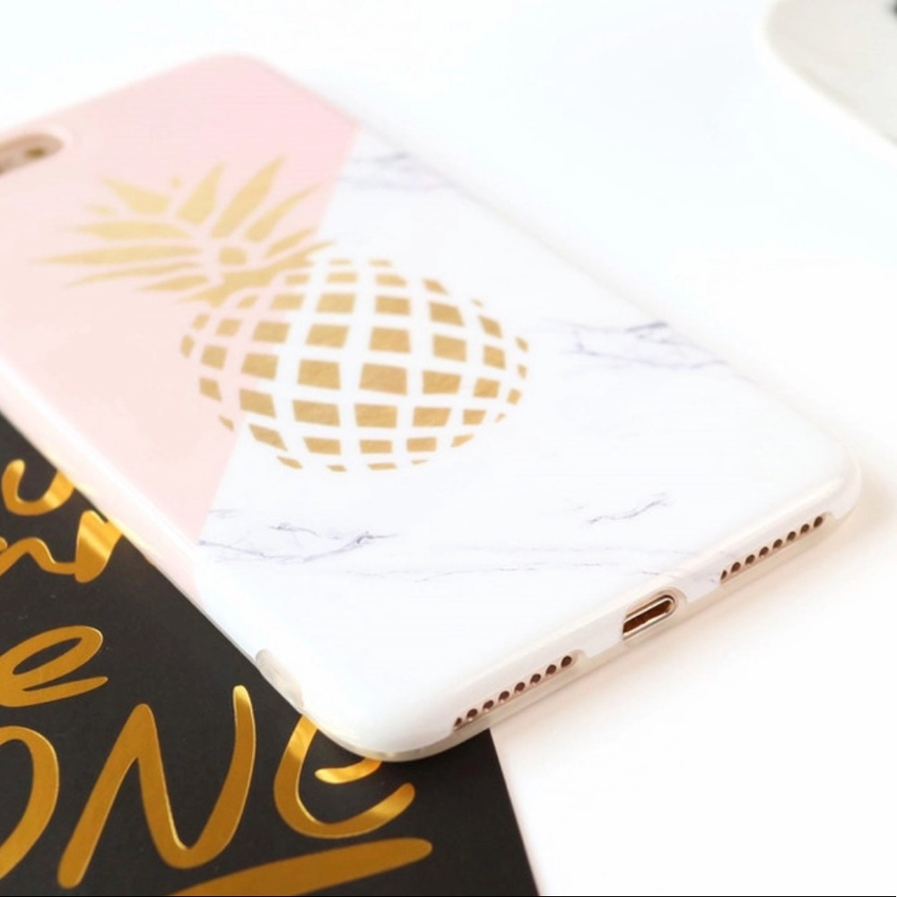 NEW iPhone 6/6s/6+/6s+ Soft Marble Pineapple Case - Picture 2 of 5